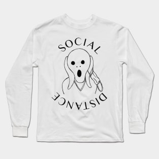 The Scream Social Distance Long Sleeve T-Shirt